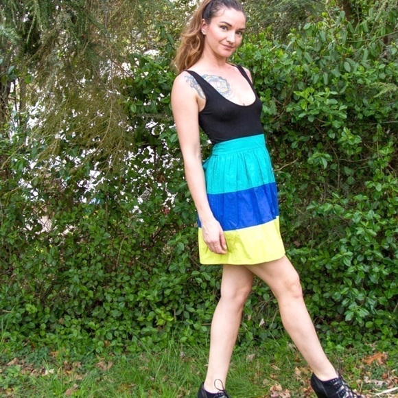 O’Neill Dress color block Tea Party Style Size L - Picture 1 of 5